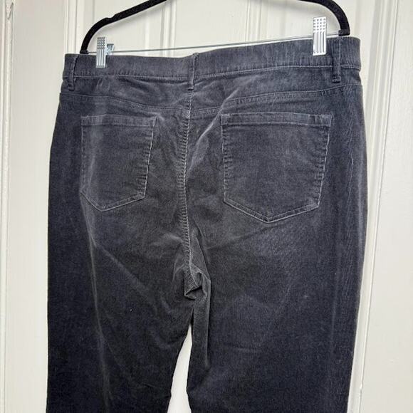 J Jill Corduroy Womens Large Black Tapered Zip Fly Pocketed High Rise NWT Winter - Picture 7 of 9